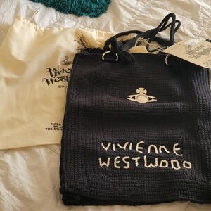 Vivienne Westwood Black Knit Shoulder Bag